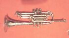 Czechoslovakian Olympia Cornet vintage trumpet old silver engraving rare ooak