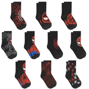 Spiderman Boys Socks 10-Pack of Decorative Spiderman Toddler Socks Amazing Le... - Picture 1 of 6