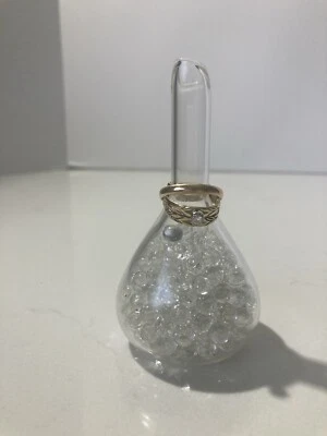 Georg Jensen Collection Display Glass With Crystals 2” Wide 3.5” Tall - Image 1 of 4