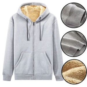 Womens Fleece Fur Coat Hooded Jacket Coat Zip Warm Hoodie Sweatshirt M-5XL *UK - Picture 1 of 12