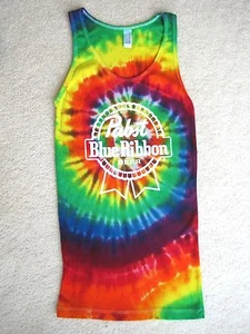 CAMISETA SIN MANGAS PABST BLUE RIBBON BEER TIE DYE PEQUEÑA S ¡DIVERTIDA Y GENIAL! ¡NUEVO! - Imagen 1 de 3