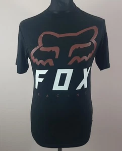 FOX Racing Black T-shirt Men's Size S Cotton Blend TRUDRI Tee Jersey - Picture 1 of 9