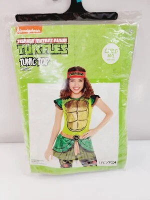 Teenage Mutant Ninja Turtles TMNT Niñas M/L Túnica Top Disfraz Camisa Nickelodeon Foto 1 de 3
