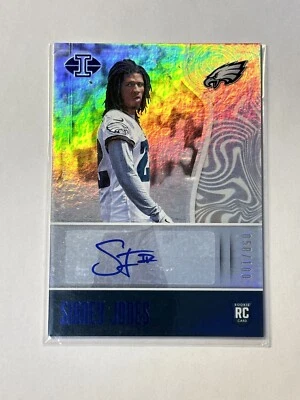 SIDNEY JONES 2017 ILLUSIONS AUTO ROOKIE #/100 EAGLES RAIDERS HUSKIES K0 - Image 1 of 2