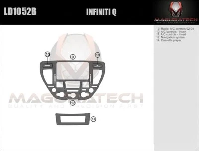 Fits Infiniti Q45 2002-2004 Basic Premium Wood Dash Trim Kit - Image 1 of 3
