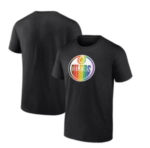 EDMONTON N H L OILER Hockey PRIDE T-Shirt OILERS - XL - Picture 1 of 3