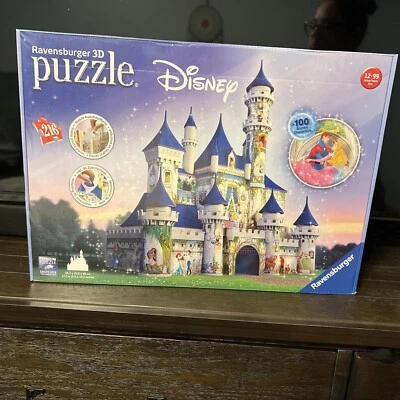 Ravensburger Disney Castle 3D Puzzle Princess Themed 216 pcs Factory Sealed - Image 1 of 4