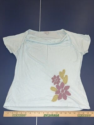 Bogari XL 浅蓝色刺绣花卉衬衫  — 第 1/4 张图片