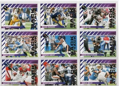 2024 Score Football SACK ATTACK Insert Singles U-Pick / Complete your set - Image 1 of 4