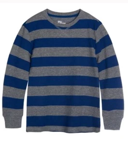 EPIC THREADS Little Boys Striped Thermal L/S Shirt Blue/Gray NWT - Picture 1 of 7