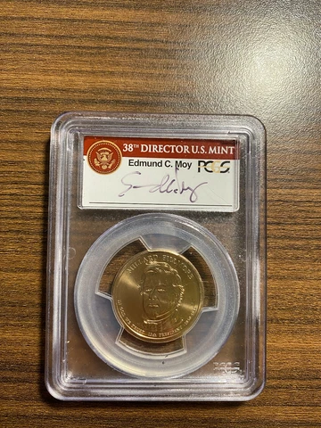 2010 Millard Fillmore Presidential Dol Missing Edge Lettering Moy Sig PCGS MS 66 Cover