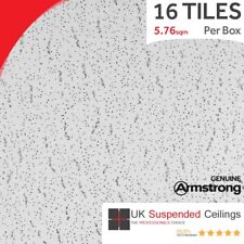 16 Armstrong Tatra Suspended Ceiling Tiles 595x595mm Square Edge 600x600 6x6