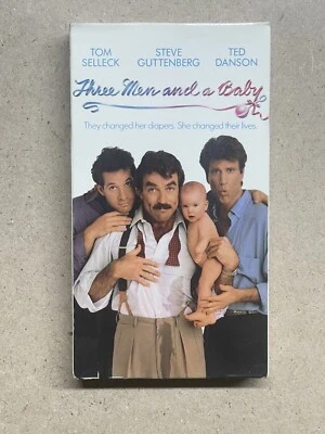 Three Men and a Baby 1987 VHS Tom Selleck Ted Danson Comedy Vintage Rare Foto 1 de 2