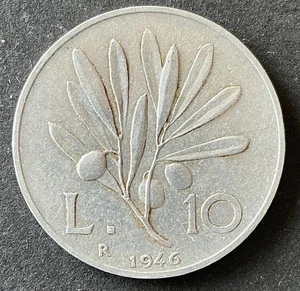 Italia - Repubblica - Rarissima moneta da 10 lire 1946 - Foto 1 di 2