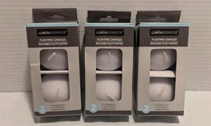 Lot of 6 Luminessece Floating Round Candles Unscented 3 packs of 2 candles.NEW - Picture 1 of 3