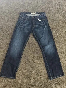 Ariat Jeans Mens 34x31 Dark Blue M5 Straight Fit Western Cowboy Ranch Chore - Picture 1 of 6