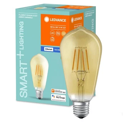 LED Filament Smart+ Edison ST64 5,5W E27 Gold extra warm Dimmbar Alexa Bluetooth - Bild 1 von 4