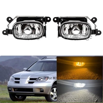 Faros antiniebla LED ámbar para parachoques delantero con DRL blanco para Mitsubishi Outlander 2003-2006 Foto 1 de 4