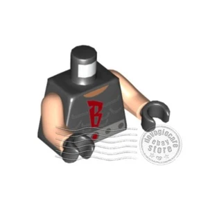 1x LEGO 973pb2294c01 Minifig Torso Batman 'B' Symbol (Bane) Black | 6143860 - Picture 1 of 1