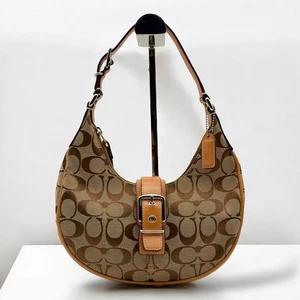 Coach Y2K Vintage Black Soho Hobo Shoulder Bag Canvas 6361 - Picture 1 of 24