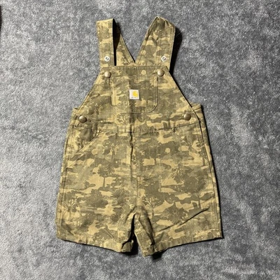 Carhartt размер 2T унисекс комбинезон нагрудник шорты Snap камуфляж - Изображение 1 из 4