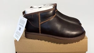 BOTAS MUJER UGG CLASSIC ULTRA MINI CUERO REGEN 1163490 TALLA 8 IRONWOOD (NUEVAS) - Imagen 1 de 14