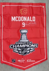 MOLSON NHL ALUMNI Banner 22X33" Calgary Flames Lanny MacDonald - Picture 1 of 1