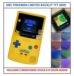 Nintendo Game Boy Color GBC System Hintergrundbeleuchtung hintergrundbeleuchtet heller TFT Pokemon - Bild 1 von 4