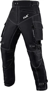 HWK Dual Sport Motorcycle Pants for Men with Water Resistant Cordura Textile ... - Picture 1 of 2