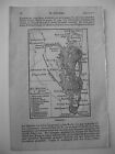 Stampa Antica Old Print Map Mappa Spagna Spain Gibilterra Gibraltar  1930