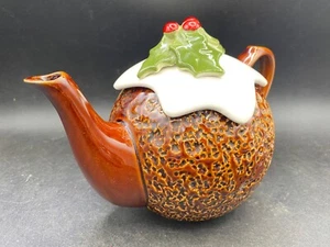Christmas Pudding Teapot Large Novelty Seasonal Tsagierophile Collectable - Picture 1 of 18