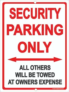 Lote de letreros metálicos de garaje de 9"x12" de seguridad solo estacionamiento de letreros de empleados - Imagen 1 de 3