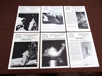 NASA FACTS EDUCATIONAL PROGRAMS PROJECT MERCURY CHRON VINTAGE ORIGINAL PAMPHLETS - Image 1 of 4