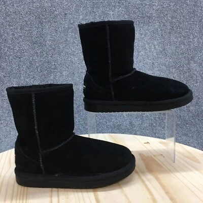 Bota de Nieve Koolaburra by UGG Juvenil 1 Negra Koola Tobillo Pull On Gamuza 1019374 Foto 1 de 4