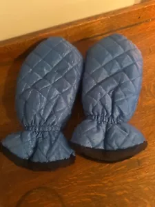 MITONES ACOLCHADOS DE GRAN TAMAÑO, FORRADOS DE FIELTRO, SIN DEDOS, AMIGABLES CON EL TEXTO, AZULES - Imagen 1 de 4