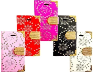Bling Glitter diamond Wallet Book Soft Hold Card Kickstand Case Cover For Nokia - Picture 1 of 10