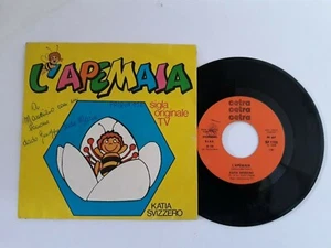 (col ) KATIA SVIZZERO l'ape maia / flip  sigla originale t.v.  45 GIRI    - Picture 1 of 2