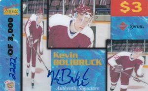 SPRINT 1995 SIGNATURE ROOKIES AUTO-PHONEX KEVIN BOLIBRUCK #9 AUTOGRAMMKARTE - Bild 1 von 2