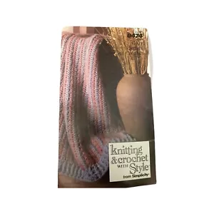 COZY AFGHANS TO CROCHET SIMPLICITY 0474 KNITTING & CROCHET WITH STYLE VINTAGE - Picture 1 of 2