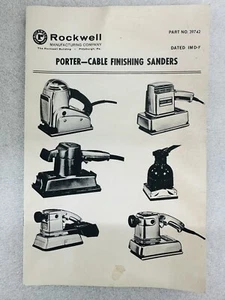 Antiguo cable Rockwell Porter - LIJADORAS DE ACABADO - Instrucciones y manual de reparación - Imagen 1 de 3