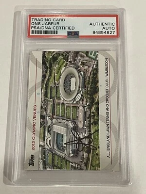 Ons Jabeur Signed Wimbledon Card IP Autographed Slabbed PSA DNA PSA/DNA a - Image 1 of 3