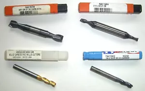 NEW ! MIXED LOT of SOLID CARBIDE END MILLS * USA * - DOUBLE END, SINGLE - Picture 1 of 1