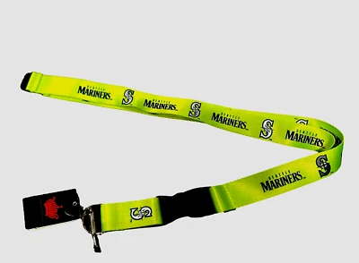 Seattle Mariners Lanyard Premium 2-Sided Bright Lime Green Color Licensed Merch - Image 1 of 4