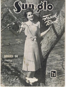 OLD 1940s SUN GLO Series 50 FROCK BOOK Knitting Patterns Dress - Picture 1 of 12