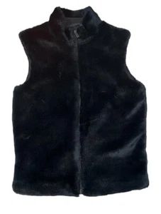 Spyder Black Full Zip Kids Fuzzy Insulated Vest Size 18 XL - Picture 1 of 3