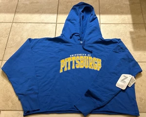 University of Pittsburgh Panthers Womens Crop Top Hoodie Size Large- New w/ tags - Picture 1 of 6