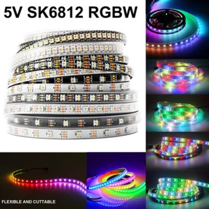 5V SK6812 RGBW 4in1 144 150 300 LED Strip Pixels Light IC Individual Addressable - Picture 1 of 15
