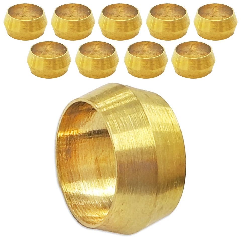 CPUK ZÖLLIGE GRÖSSE MESSING OLIVEN FÜR KUPFER PILOTROHR 1/8 ZOLL 3/16 ZOLL 5/16 ZOLL 1/4 ZOLL & 3/8 ZOLL