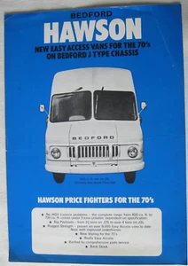 BEDFORD J TYPE HAWSON BODIED COMMERCIALS BROCHURE 2 PAGE. - Picture 1 of 2