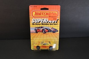 Matchbox Superfast SF19 Pontiac Fiero Racer 1985 Orange Yellow 010786 Die Cast